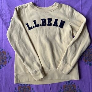 L.L. Bean Yellow Crewneck Pullover Size Small